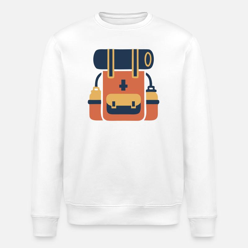 Hiking Backpack Trekking Gear - Stanley/Stella ROLLER Unisex Organic Sweatshirt - white