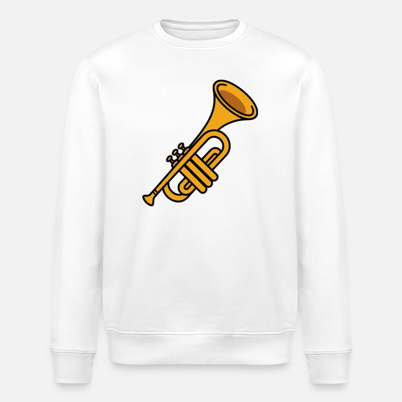 Trumpet - Stanley/Stella ROLLER Unisex Organic Sweatshirt - white