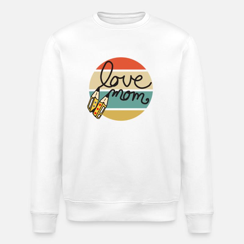 Avec amour maman - Sweat bio ROLLER Stanley/Stella Unisexe - blanc