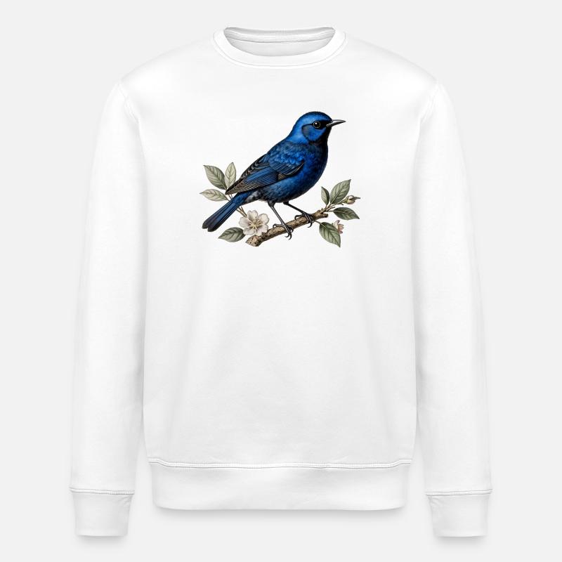 Oiseau bleu Mérion splendide (Malurus splendens) - Sweat bio ROLLER Stanley/Stella Unisexe - blanc