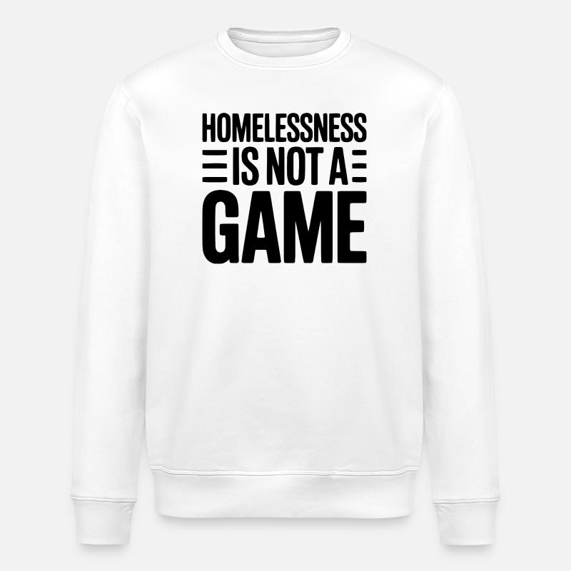 Le sans-abrisme n’est pas un jeu - Sweat bio ROLLER Stanley/Stella Unisexe - blanc