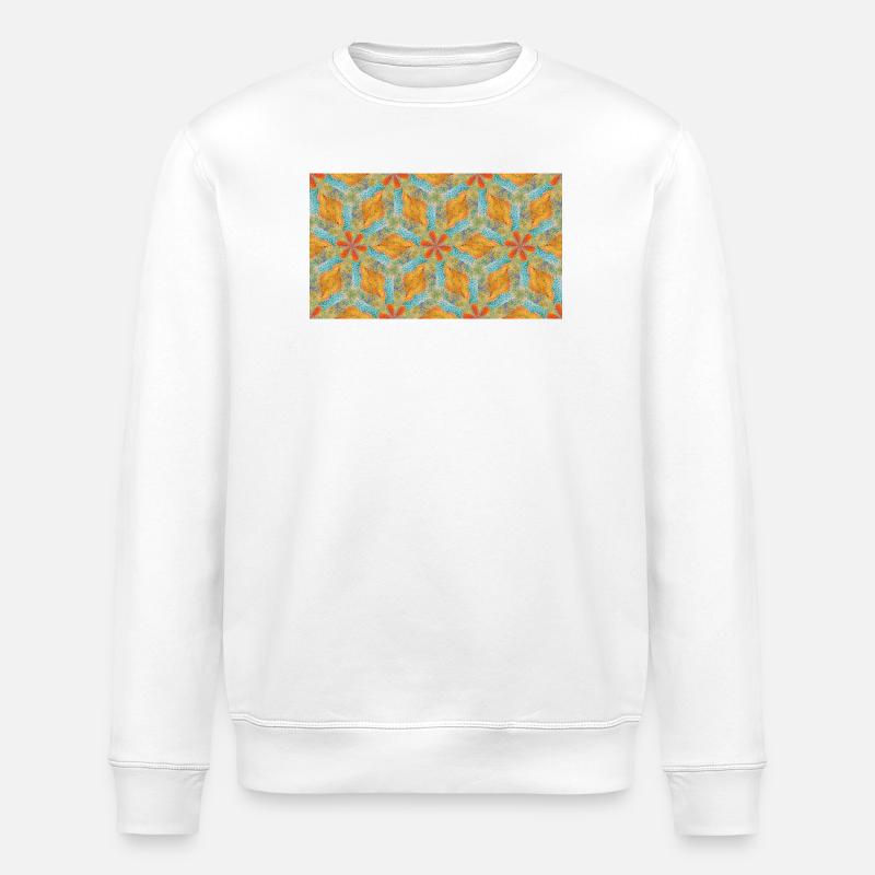Kaleidoskop-Herbstflut - Stanley/Stella Unisex Bio-Sweatshirt ROLLER - Weiß