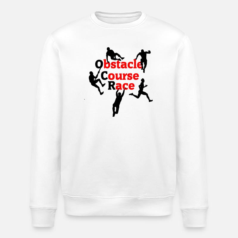Course d’obstacles – Red Impact Design - Sweat bio ROLLER Stanley/Stella Unisexe - blanc