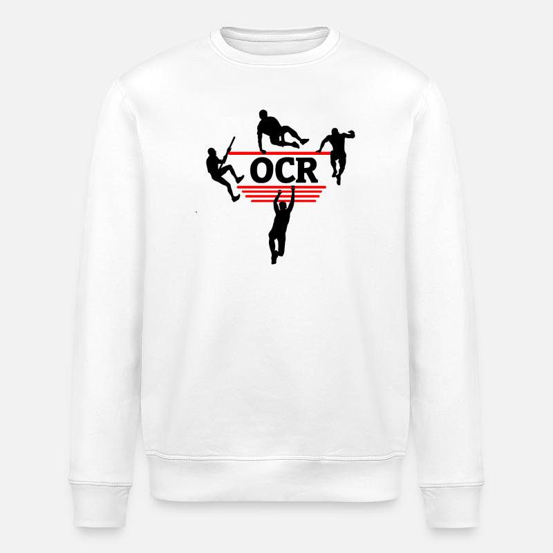 OCR Strength – Obstacle Focus Design - Stanley/Stella ROLLER Unisex Organic Sweatshirt - white