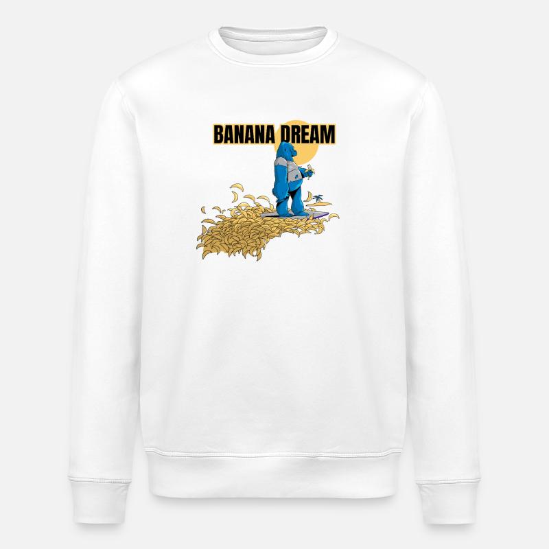 Banana Dream Surf - Sweat bio ROLLER Stanley/Stella Unisexe - blanc