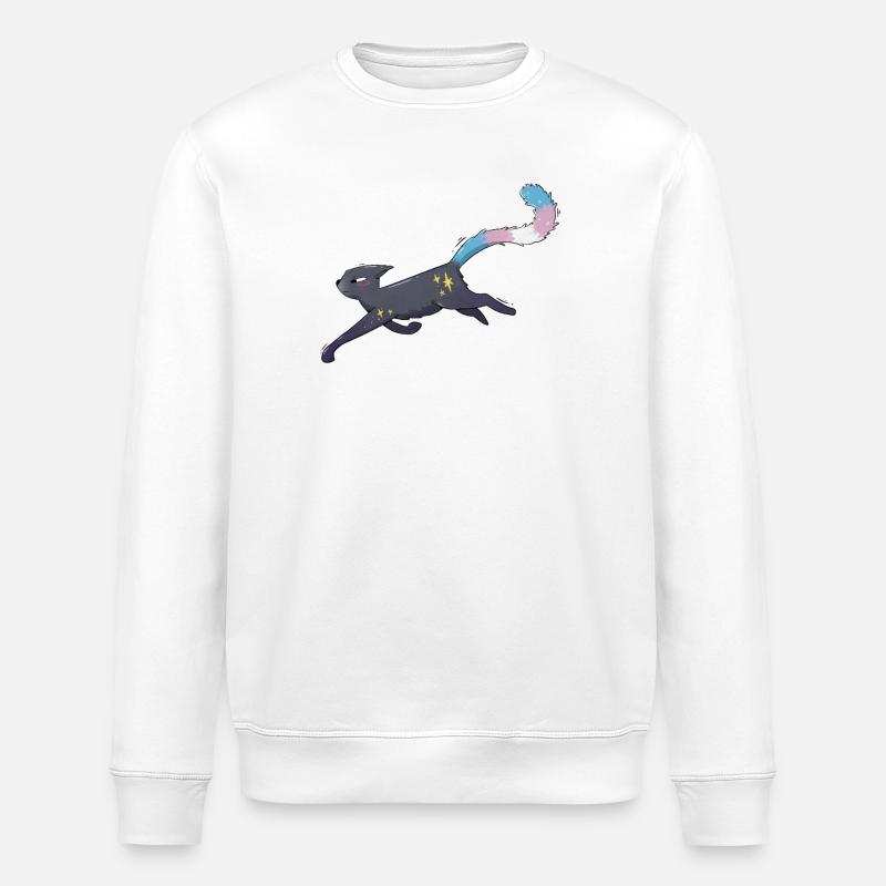Fierté trans de chat mignon - Sweat bio ROLLER Stanley/Stella Unisexe - blanc