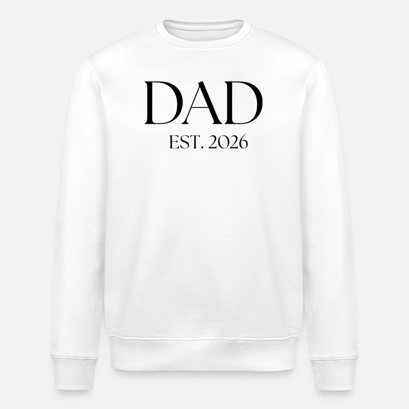 Dad soon - Stanley/Stella ROLLER Unisex Organic Sweatshirt - white