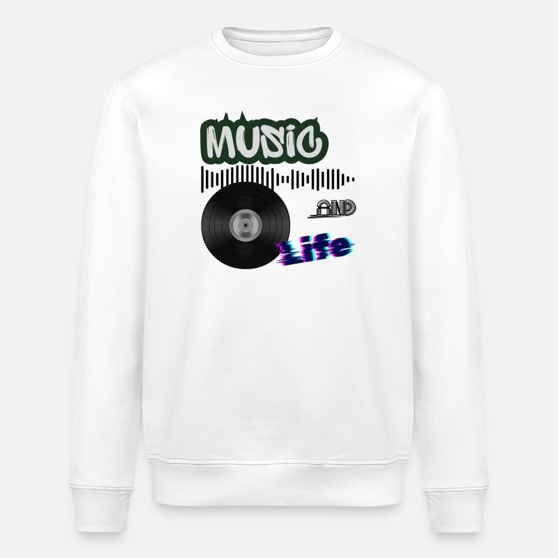 Musique et vie - Sweat bio ROLLER Stanley/Stella Unisexe - blanc