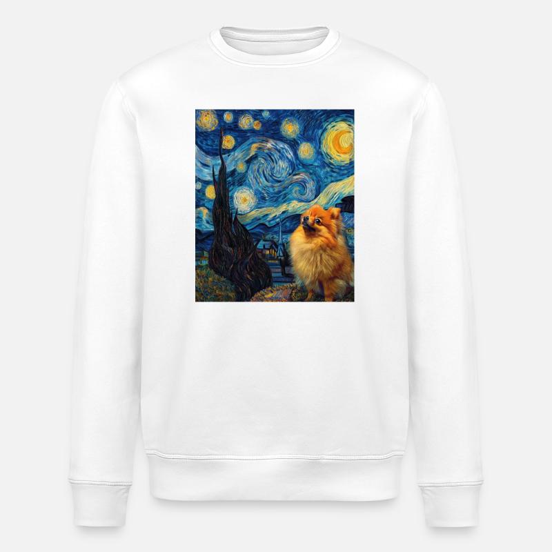 Zwergspitz Spitz Pomeranian - Stanley/Stella ROLLER Unisex Organic Sweatshirt - white