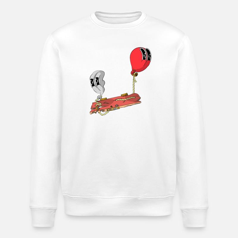 FLOATING - Stanley/Stella ROLLER Unisex Organic Sweatshirt - white