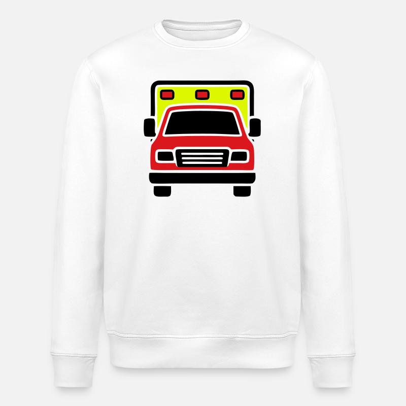 Ambulance Ambulance Front - Stanley/Stella ROLLER Unisex Organic Sweatshirt - white