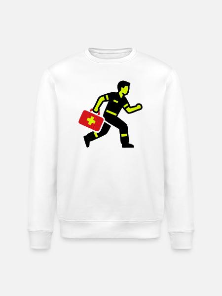 Sanitäter Notarzt Notfallkoffer - Stanley/Stella Unisex Bio-Sweatshirt ROLLER - Weiß