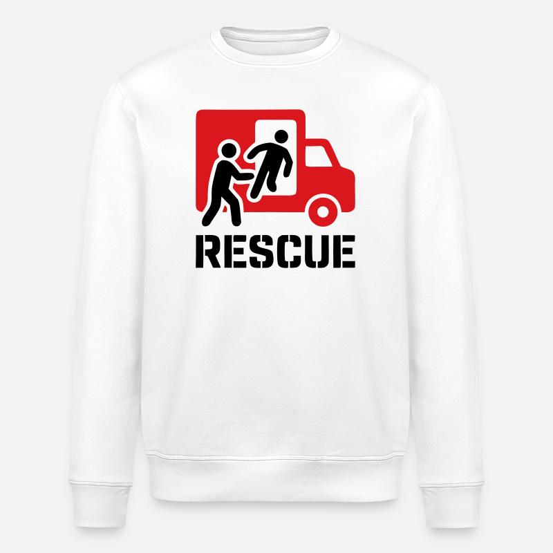 Rescue Rescue Service Operations - Stanley/Stella ROLLER Unisex Organic Sweatshirt - white
