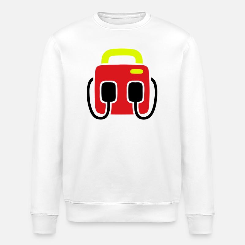 Defibrillator AED Erste Hilfe - Stanley/Stella Unisex Bio-Sweatshirt ROLLER - Weiß