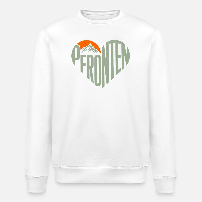 Pfronten Bergherz Panorama - Stanley/Stella ROLLER Unisex Organic Sweatshirt - white