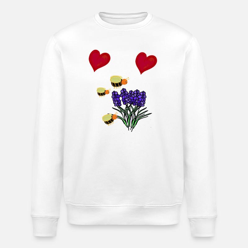 Heart Blossoms Jardin Abeilles - Sweat bio ROLLER Stanley/Stella Unisexe - blanc