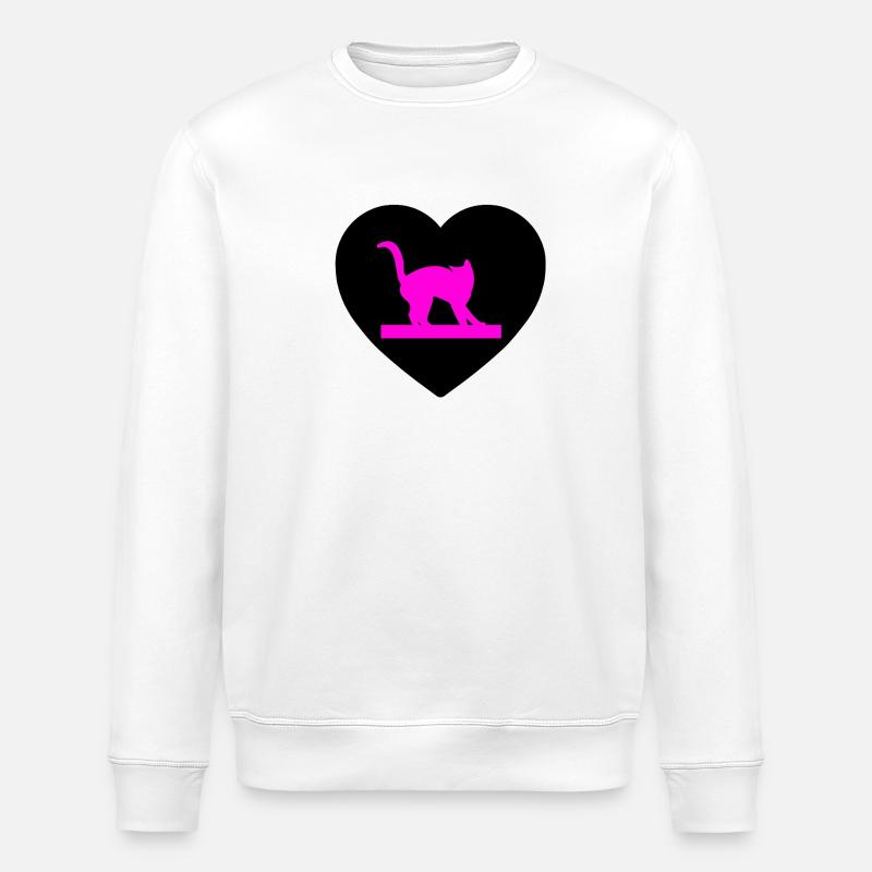 Katzen - Stanley/Stella Unisex Bio-Sweatshirt ROLLER - Weiß