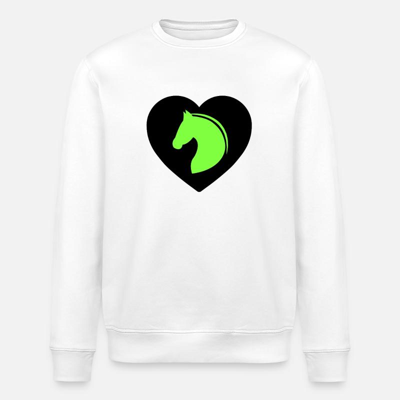 Pferde - Stanley/Stella Unisex Bio-Sweatshirt ROLLER - Weiß