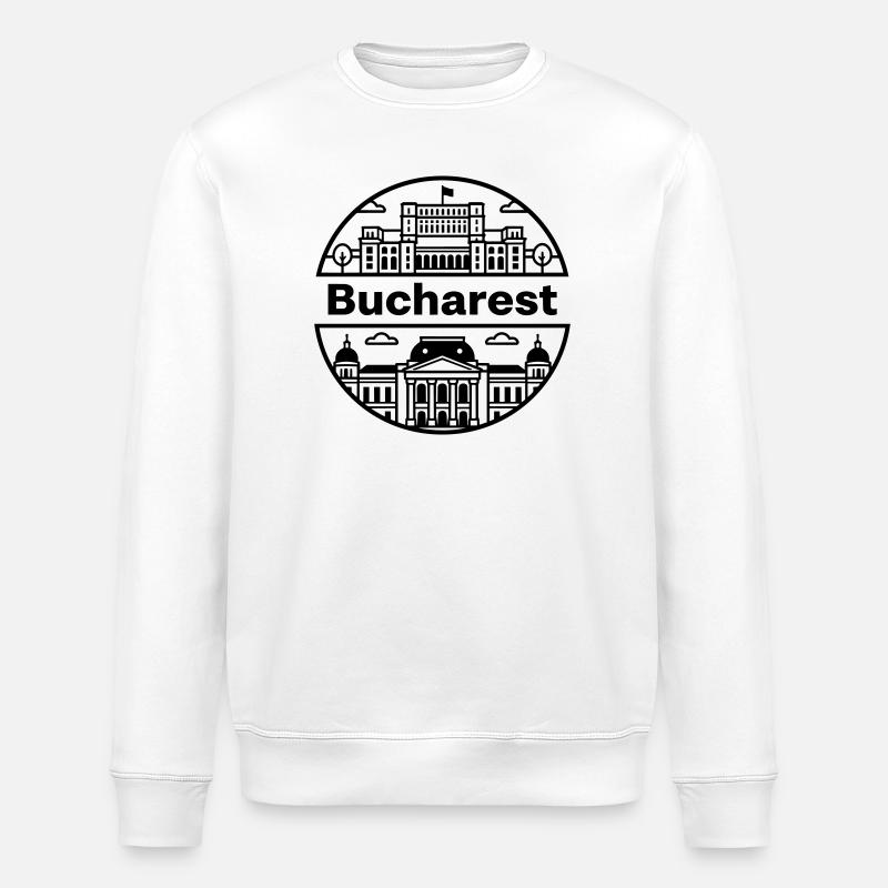 Bukarest - Stanley/Stella Unisex Bio-Sweatshirt ROLLER - Weiß