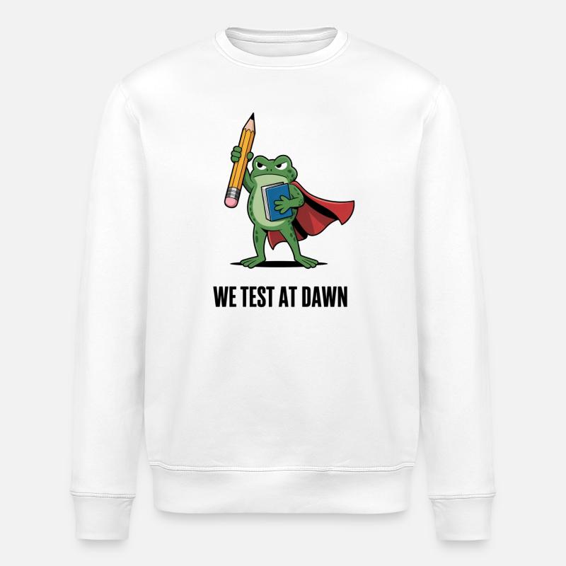 Dawn Test Frog Hero - Stanley/Stella ROLLER Unisex Organic Sweatshirt - white