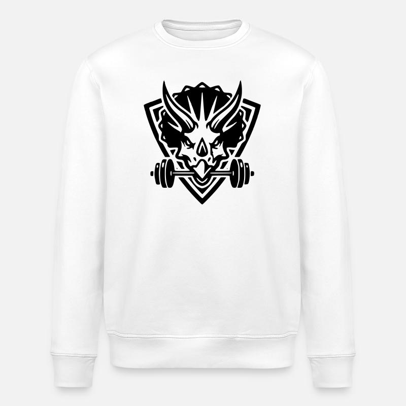 Fit Beast - Stanley/Stella ROLLER Unisex Organic Sweatshirt - white