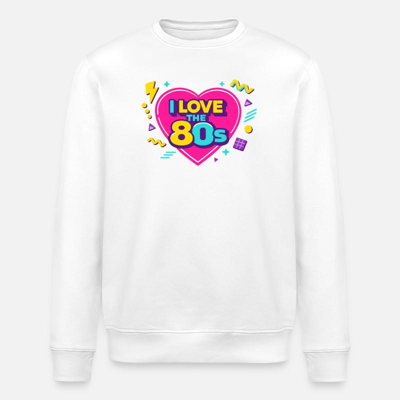 Disco Party 80s 80s - Stanley/Stella ROLLER Unisex Organic Sweatshirt - white