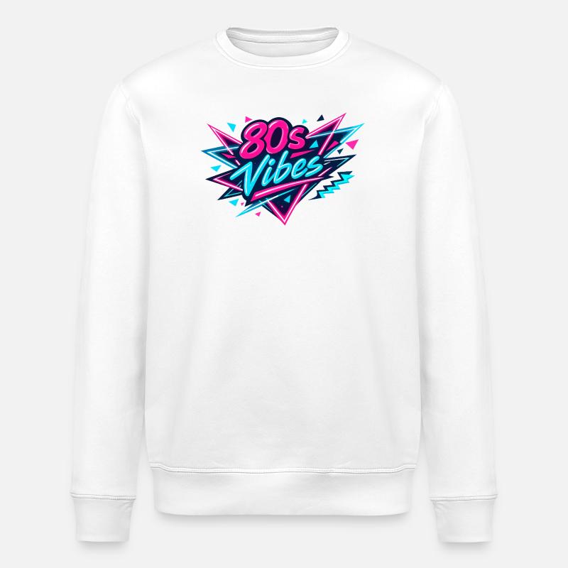 80s Disco 1980s Party 80s - Stanley/Stella ROLLER Unisex Organic Sweatshirt - white