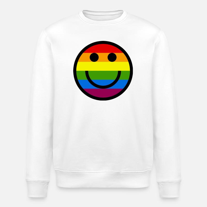 Pride Smile - Stanley/Stella ROLLER Unisex Organic Sweatshirt - white