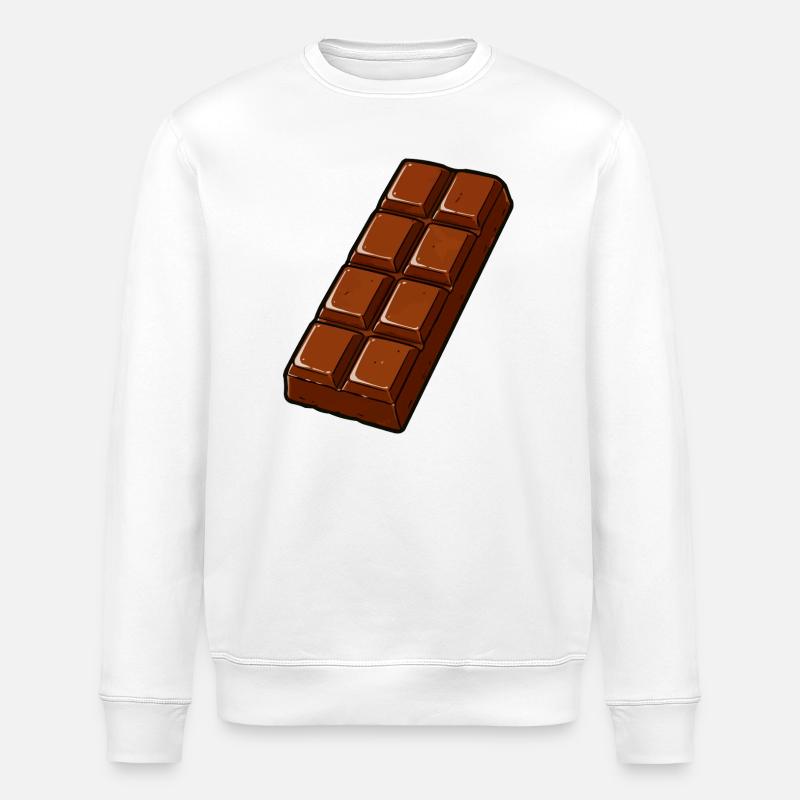 Barre de chocolat Cartoon Rétro - Sweat bio ROLLER Stanley/Stella Unisexe - blanc