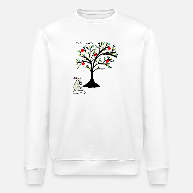 Enfant pommier de la souris mignonne - Sweat bio ROLLER Stanley/Stella Unisexe - blanc