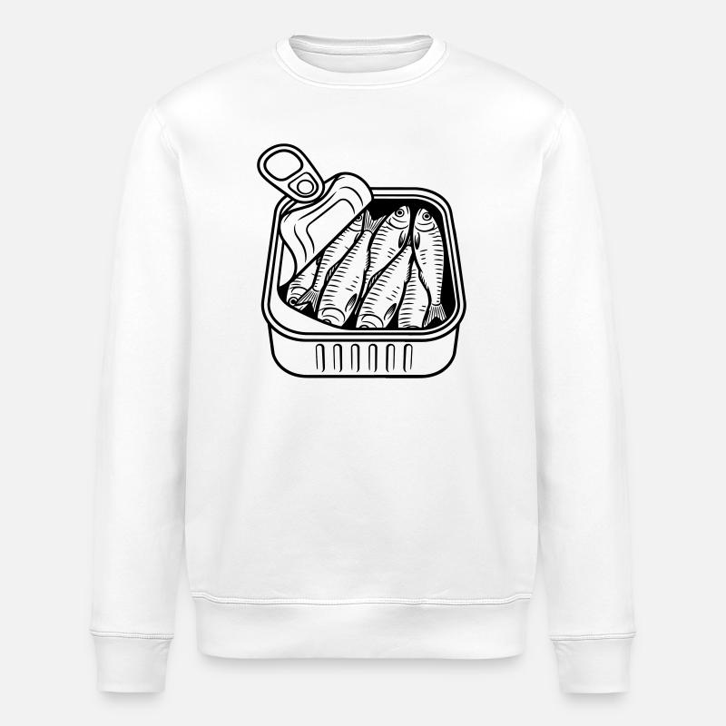 sardines - Stanley/Stella ROLLER Unisex Organic Sweatshirt - white