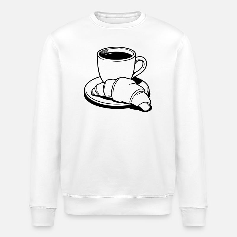 Croissant au café - Sweat bio ROLLER Stanley/Stella Unisexe - blanc