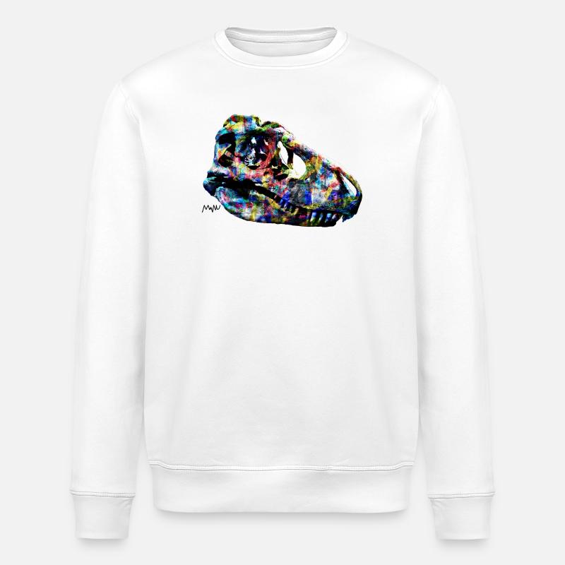 tarbosaurus - Stanley/Stella ROLLER Unisex Organic Sweatshirt - white