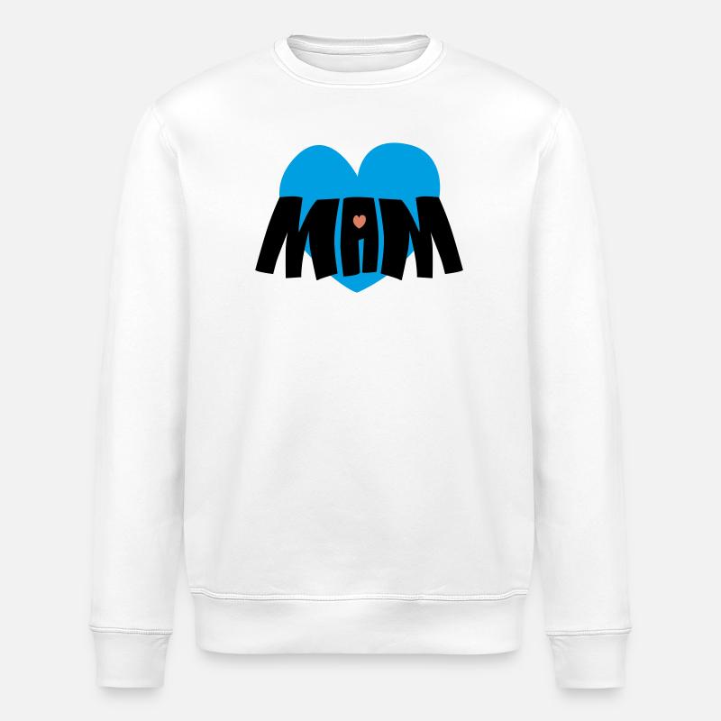 Mama-Herz - Stanley/Stella Unisex Bio-Sweatshirt ROLLER - Weiß