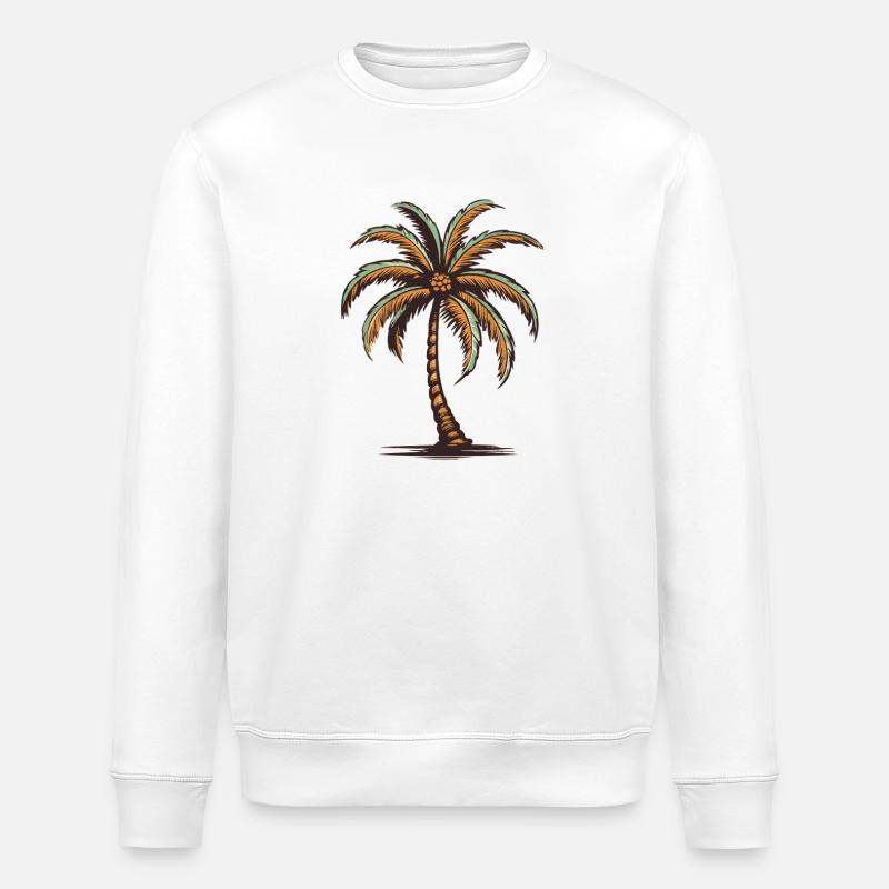 Palm Island - Stanley/Stella ROLLER Unisex Organic Sweatshirt - white