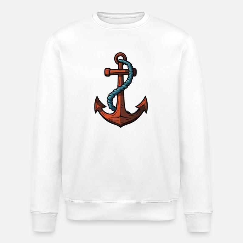 Anker Symbol Hafen - Stanley/Stella Unisex Bio-Sweatshirt ROLLER - Weiß