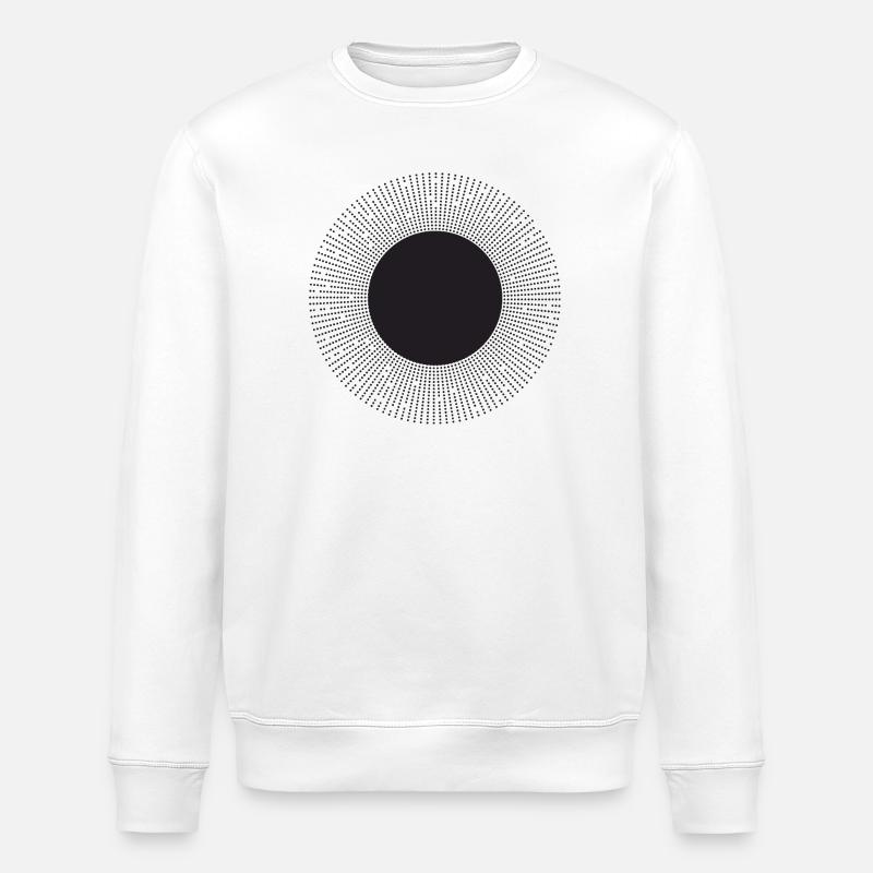 Radial Dot Sunburst - Stanley/Stella ROLLER Unisex Organic Sweatshirt - white