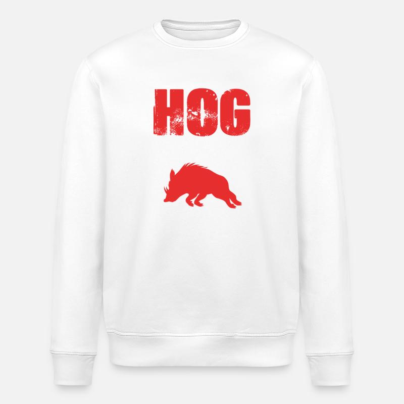 boar - Stanley/Stella ROLLER Unisex Organic Sweatshirt - white