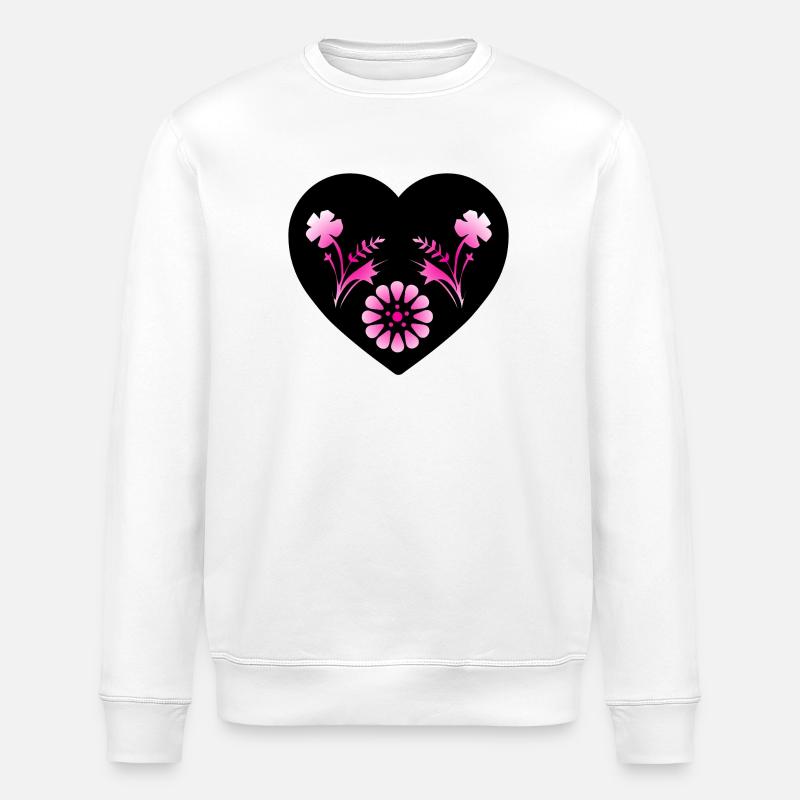 Flowers - Stanley/Stella ROLLER Unisex Organic Sweatshirt - white
