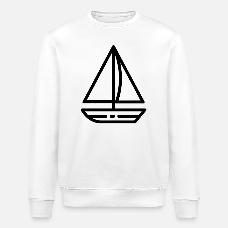 sailing ship - Stanley/Stella ROLLER Unisex Organic Sweatshirt - white