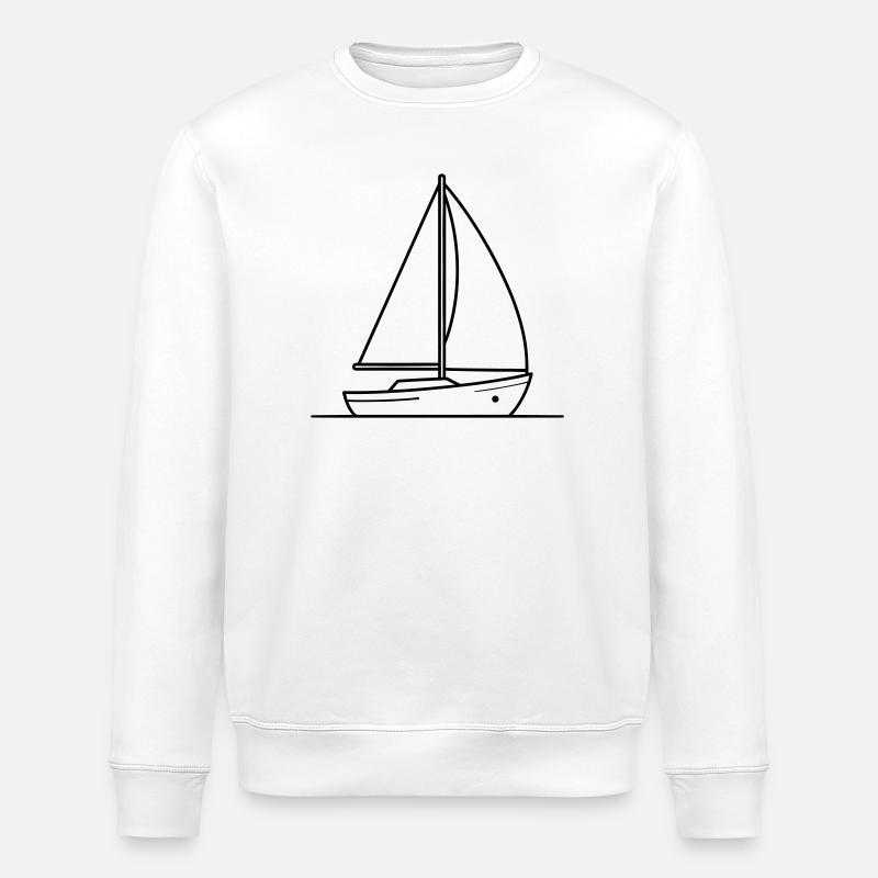 sailing ship - Stanley/Stella ROLLER Unisex Organic Sweatshirt - white