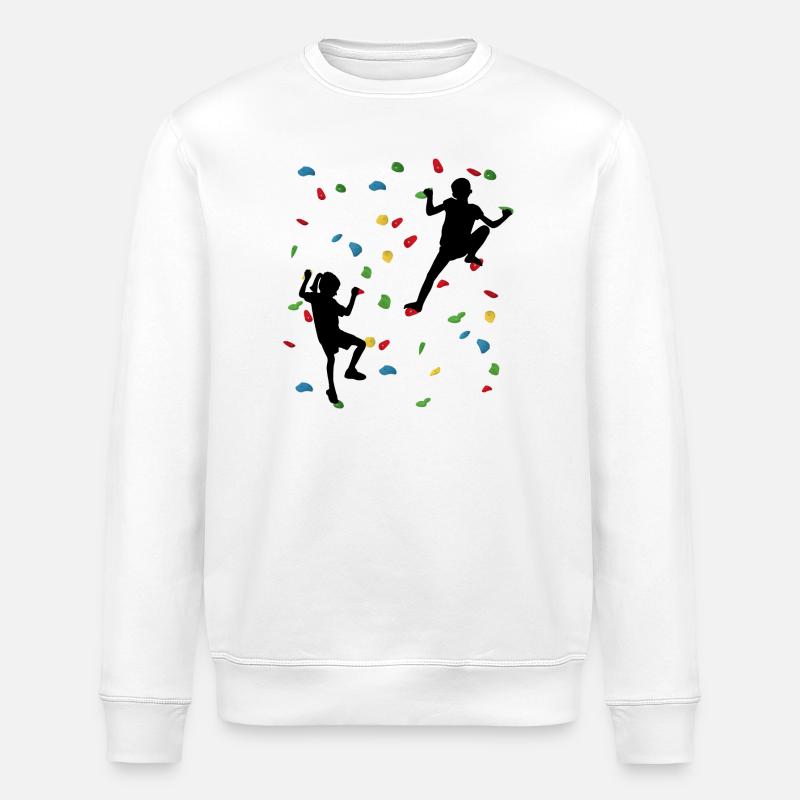 Climbing Wall Kids – Young Climbers - Stanley/Stella ROLLER Unisex Organic Sweatshirt - white