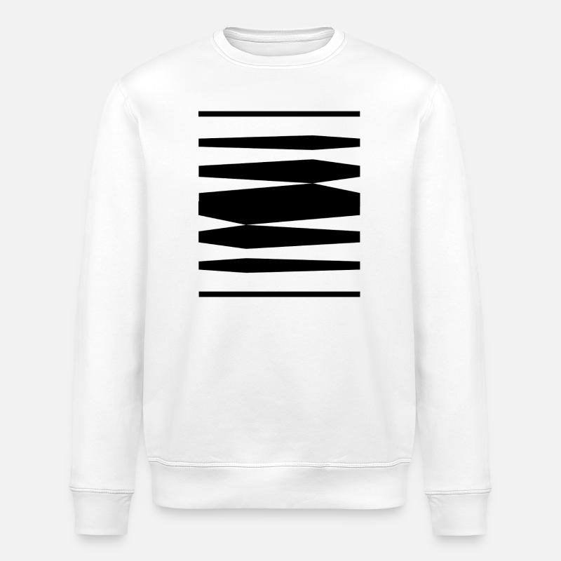 bold lines design - Stanley/Stella ROLLER Unisex Organic Sweatshirt - white