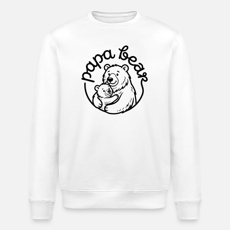 Daddy Bear - Stanley/Stella ROLLER Unisex Organic Sweatshirt - white