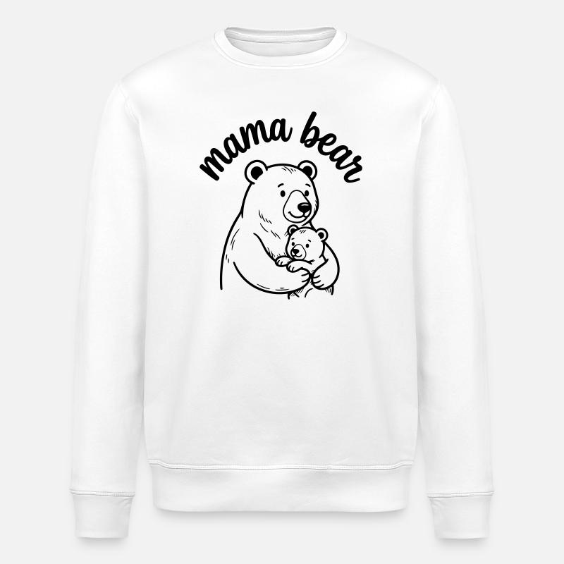 Mama bear - Stanley/Stella ROLLER Unisex Organic Sweatshirt - white