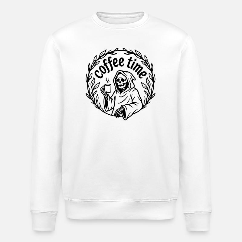 C’est l’heure du café - Sweat bio ROLLER Stanley/Stella Unisexe - blanc