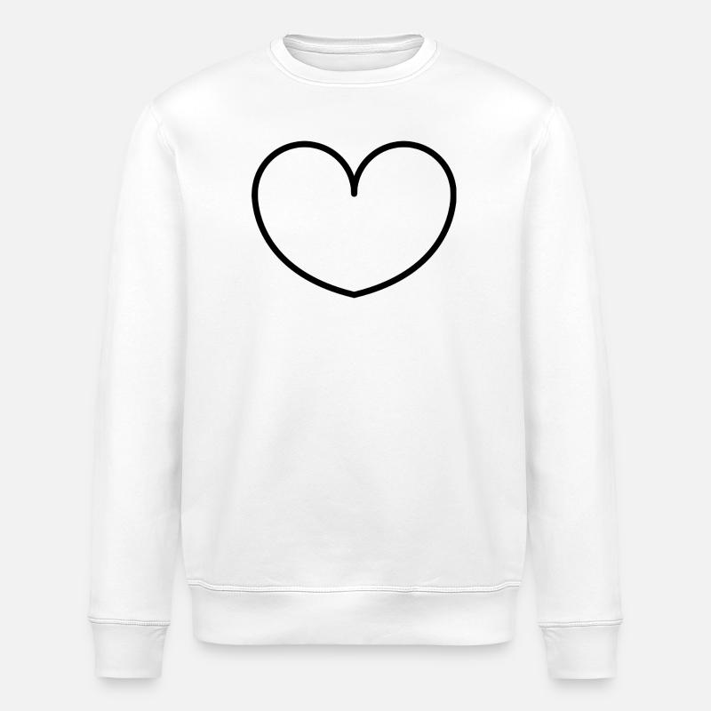 Heart - Stanley/Stella ROLLER Unisex Organic Sweatshirt - white