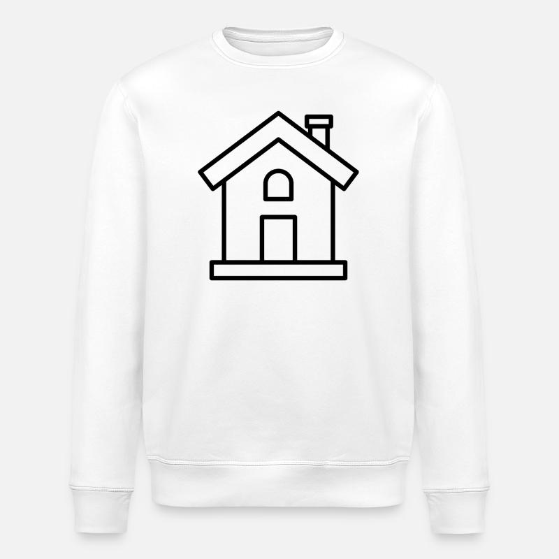 Hausumriss - Stanley/Stella Unisex Bio-Sweatshirt ROLLER - Weiß