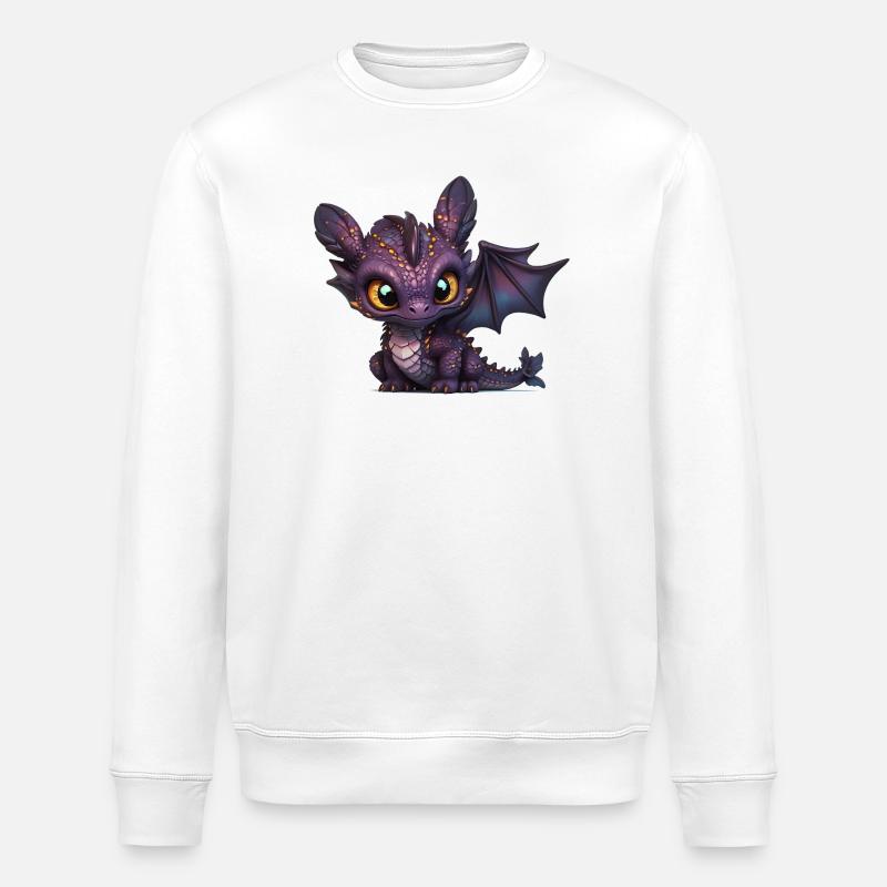 Bébé Dragon Violet - Sweat bio ROLLER Stanley/Stella Unisexe - blanc