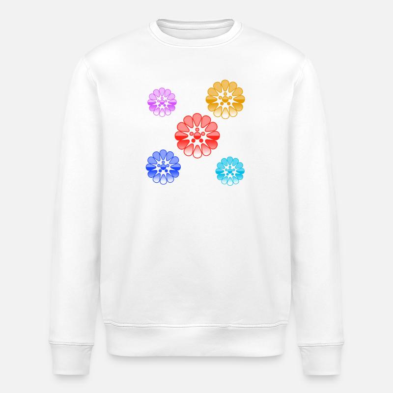 Blumen - Stanley/Stella Unisex Bio-Sweatshirt ROLLER - Weiß